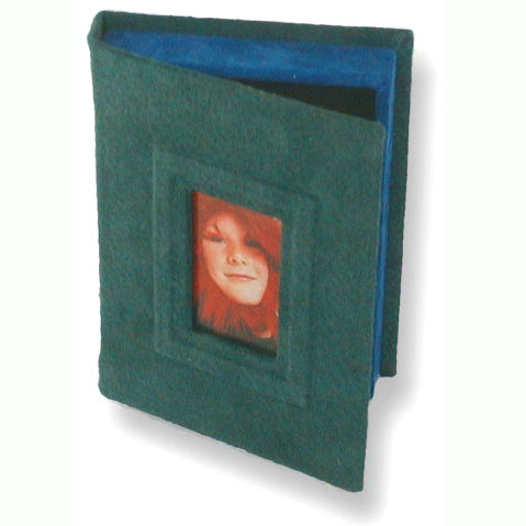 Green suede Photo Box