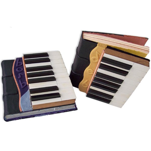 Custom Leather Piano Strings and Keys Music Books