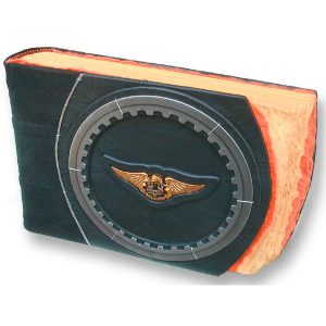 Harley Davidson Gear Wing Crest Emblem Leather Scrapbook Album