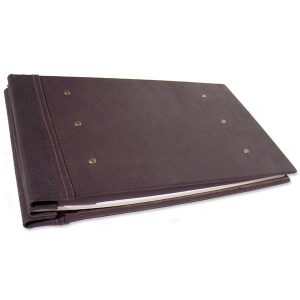 Refillable Leather Aviation Book, Pilot's Screwpost Flight Log Journal